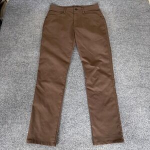 Myles Pants Mens 32x32 Brown Athletic Slim Performance Stretch Casual Everyday